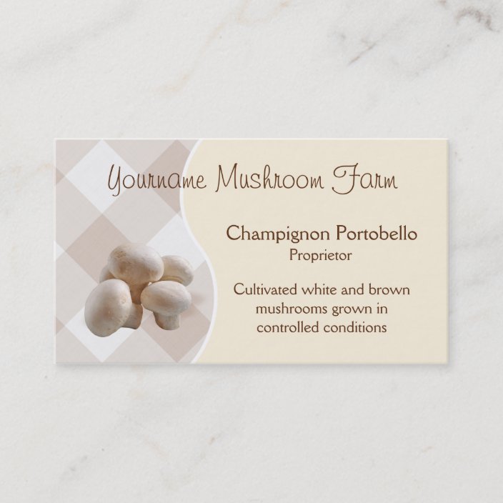 Mushroom business card