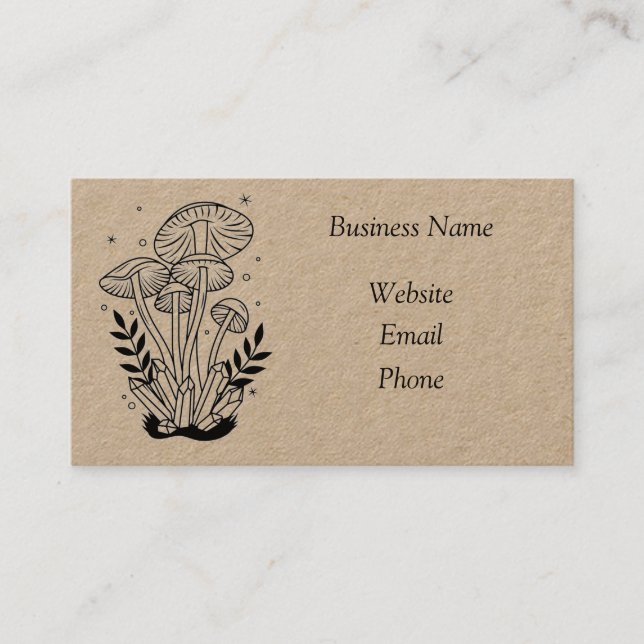Mushroom  business card (Front)
