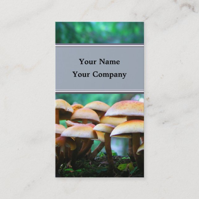 mushroom business card template (Front)