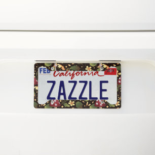 Mushroom Buttercup License Plate Frame