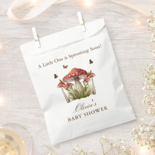Mushroom Butterfly Theme Baby Shower Souvenir Favor Bag