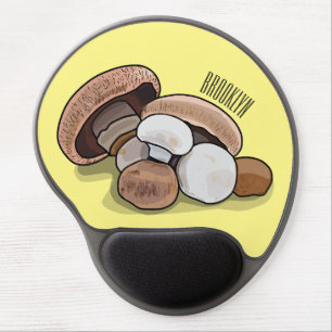 Mushroom cartoon illustration gel mouse pad