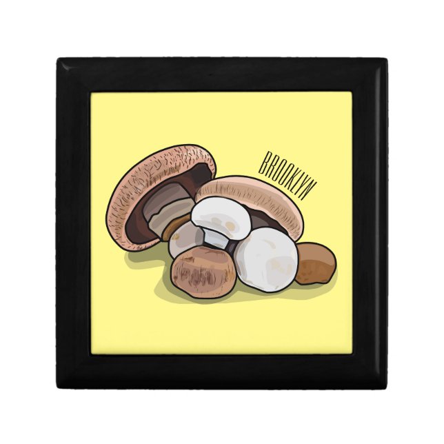 Mushroom cartoon illustration  gift box (Front)