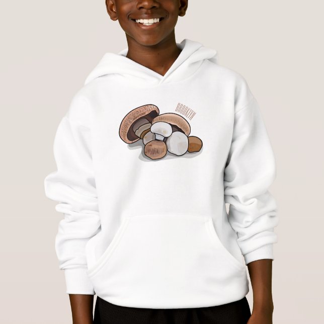 Mushroom cartoon illustration  hoodie (Front)