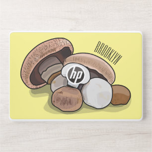Mushroom cartoon illustration  HP laptop skin