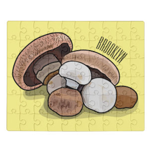 Mushroom cartoon illustration  jigsaw puzzle