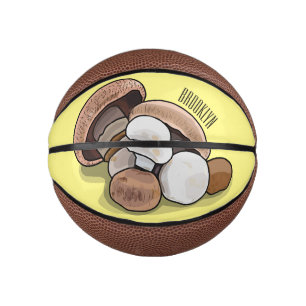 Mushroom cartoon illustration  mini basketball