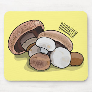 Mushroom cartoon illustration mouse pad