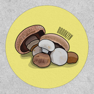 Mushroom cartoon illustration  patch
