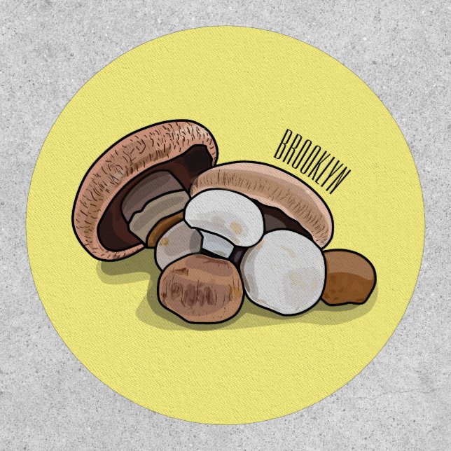 Mushroom cartoon illustration  patch (Front)