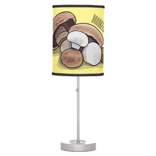 Mushroom cartoon illustration  table lamp