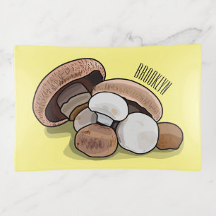 Mushroom cartoon illustration trinket tray
