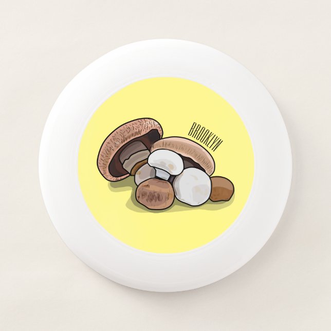 Mushroom cartoon illustration  Wham-O frisbee (Front)