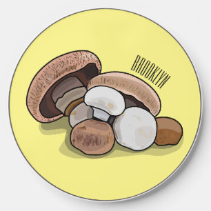 Mushroom cartoon illustration  wireless charger 