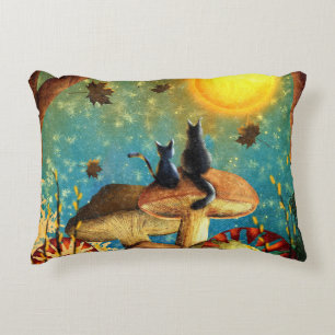 Mushroom Cats  Accent Pillow