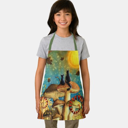 Mushroom Cats  Apron