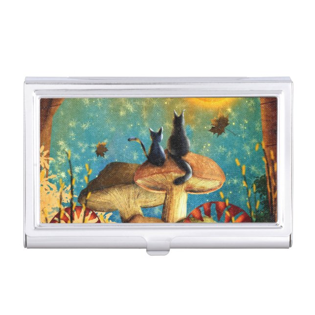 Mushroom Cats  Business Card Case (Front)