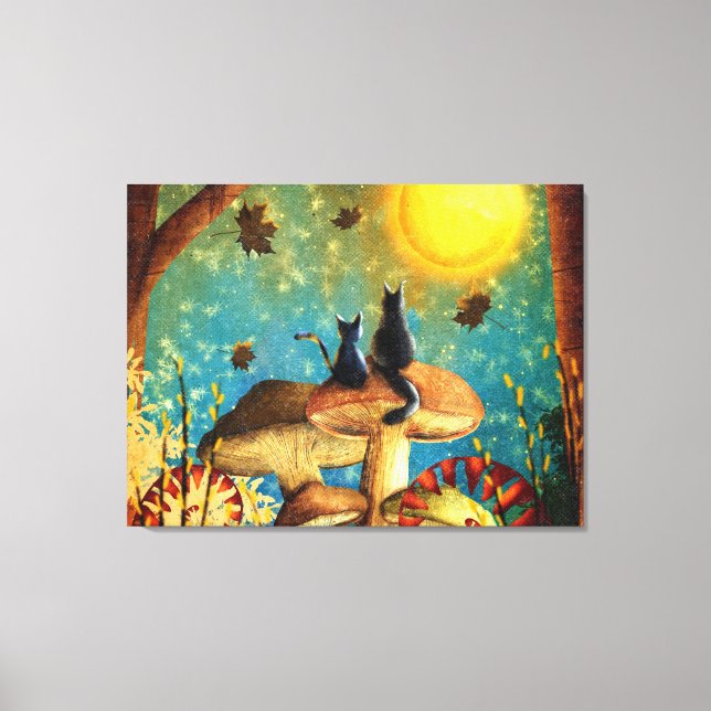 Mushroom Cats  Canvas Print (Front)
