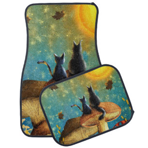 Mushroom Cats Car Floor Mat