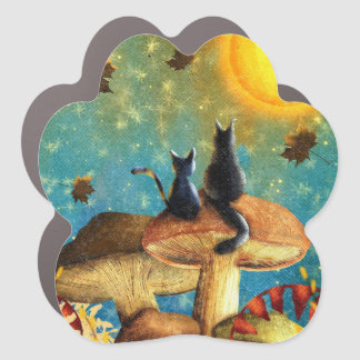 Mushroom Cats  Car Magnet