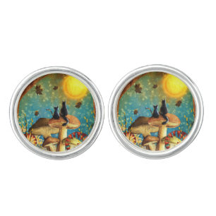 Mushroom Cats  Cufflinks