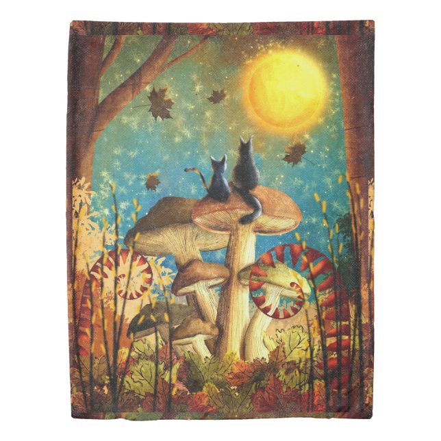 Mushroom Cats  Duvet Cover (Front)