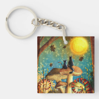 Mushroom Cats Keychain