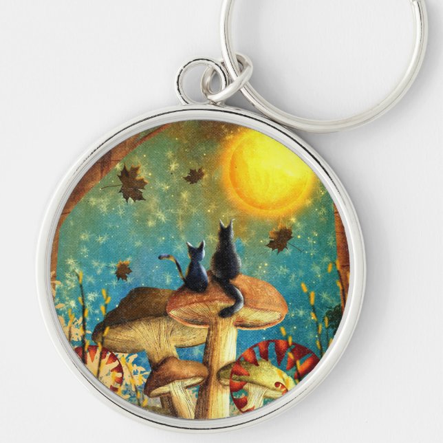 Mushroom Cats  Keychain (Front)