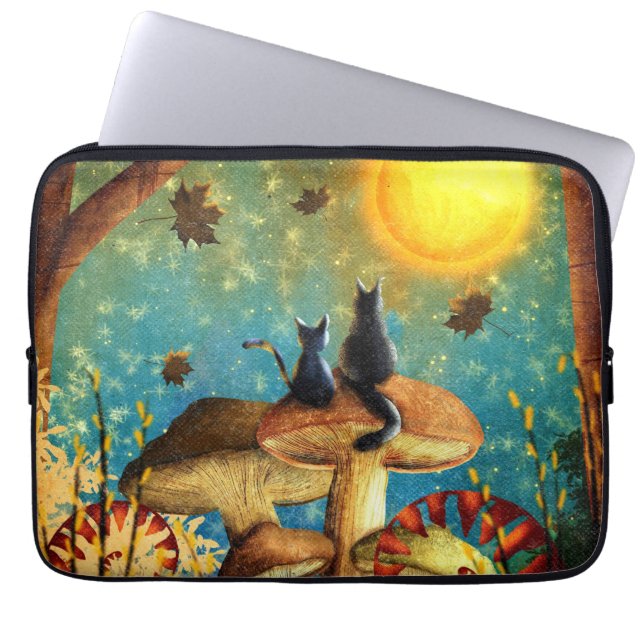 Mushroom Cats  Laptop Sleeve (Front)