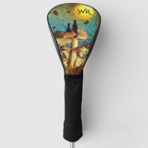 Mushroom Cats Monogram Golf Head Cover