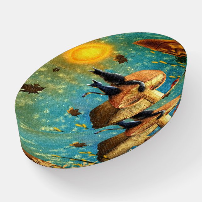 Mushroom Cats  Paperweight (Angled)