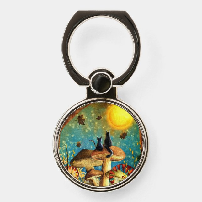 Mushroom Cats  Phone Ring Stand (Front)