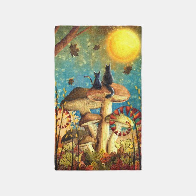 Mushroom Cats  Rug (Front (Vertical))