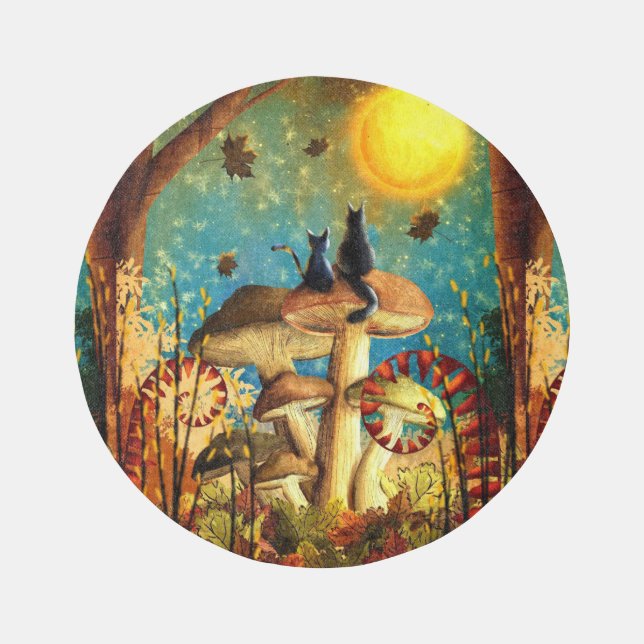 Mushroom Cats  Rug (Front)