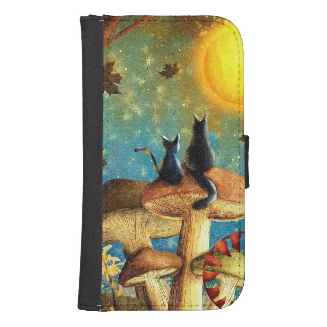 Mushroom Cats  Samsung Galaxy Wallet Case (Front)