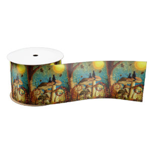 Mushroom Cats  Satin Ribbon