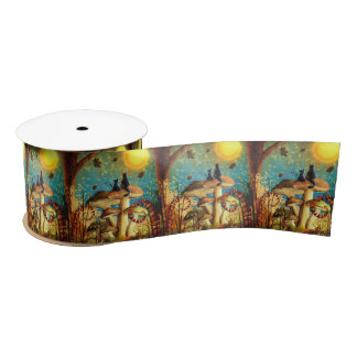 Mushroom Cats  Satin Ribbon