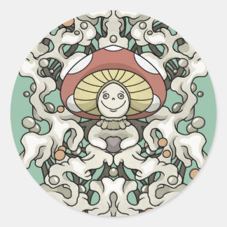 Mushroom Classic Round Sticker