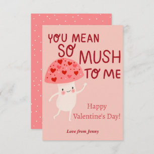 Mushroom Classroom Valentine Note Card