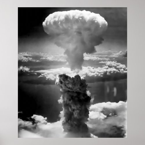 MUSHROOM CLOUD over HIROSHIMA 1945 Poster