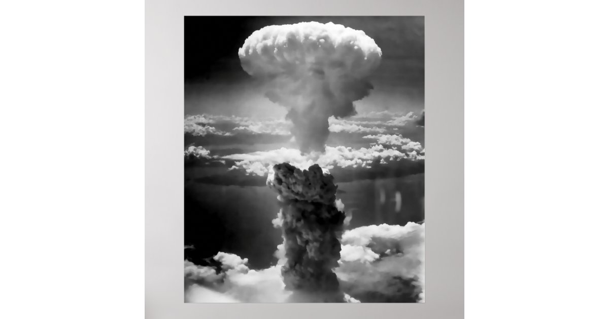 MUSHROOM CLOUD over HIROSHIMA 1945 Poster | Zazzle.com