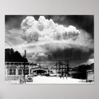 Mushroom Cloud Over Nagasaki From Koyagi-jima Poster