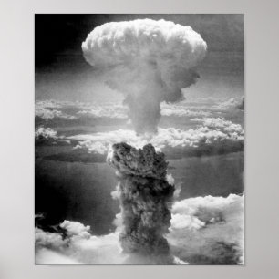 Mushroom Cloud Over Nagasaki -- WW2 Poster