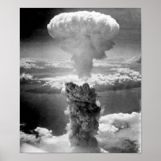 Mushroom Cloud Over Nagasaki -- WW2 Poster