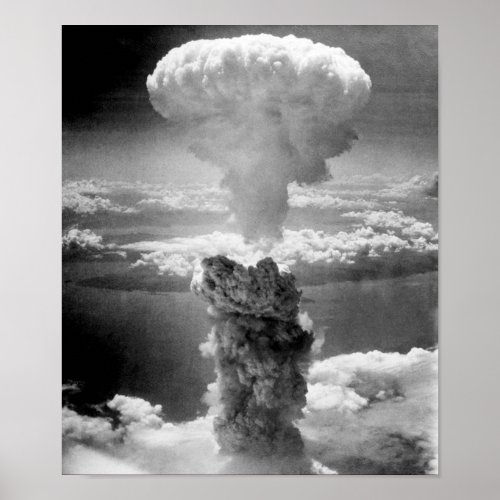 Mushroom Cloud Over Nagasaki __ WW2 Poster