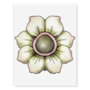 Mushroom Club -- Yellow flower Temporary Tattoos