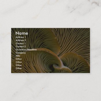 Mushroom Cluster On A Dead Tree Business Card by inspirelove at Zazzle