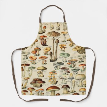Mushroom Collection  Apron by colorfulworld at Zazzle