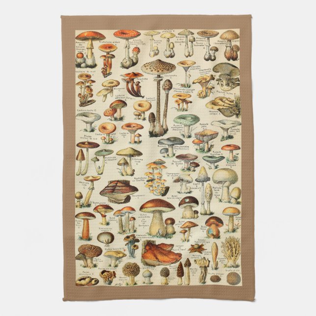 Mushroom Collection Kitchen Towel (Vertical)