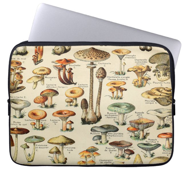 Mushroom Collection Laptop Sleeve (Front)